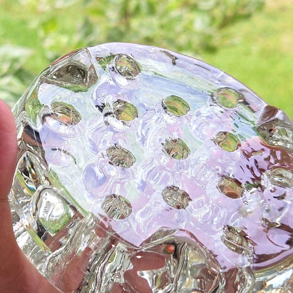 Flower Frog Glass Vintage Lot Of 2 Floral Flower Placement For Vase A+ Condition - Picture 5 of 9